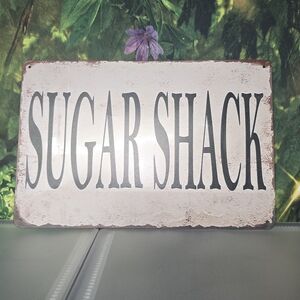 Vintage Style 'Sugar Shack' Wall Sign - Black and White